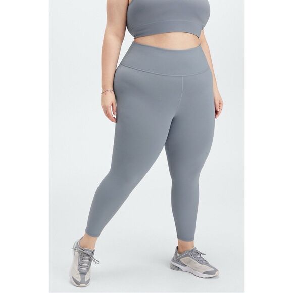 Fabletics Powerhold High-Waisted 7/8 Leggings Raincloud Gray Womens Plus Size 2X - Picture 1 of 9